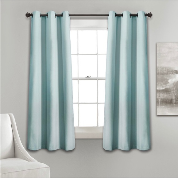 Lush Other - 2 Light Blue Curtain Panels